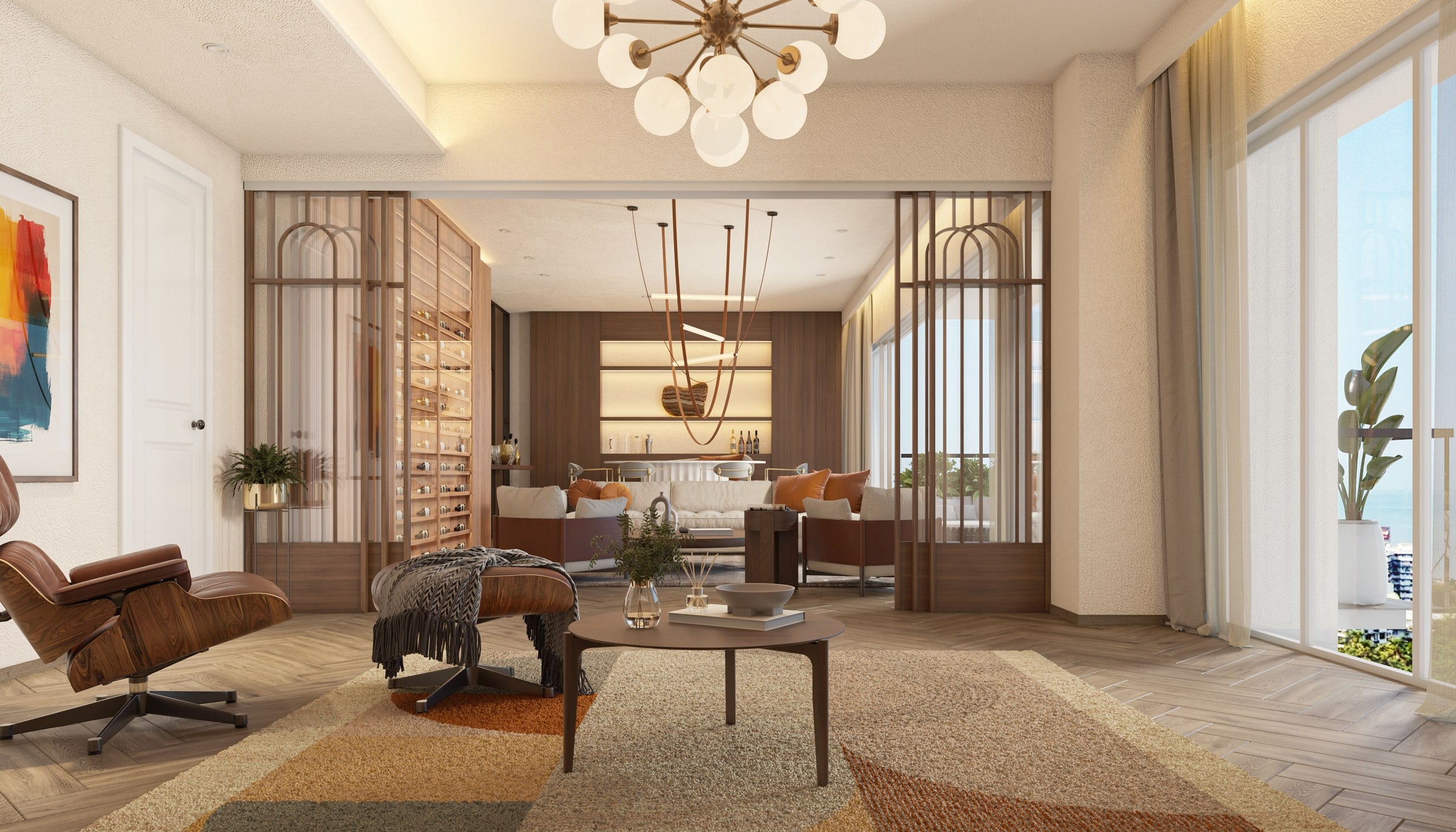 Artist's impression of a formal living room at The Imperial i
