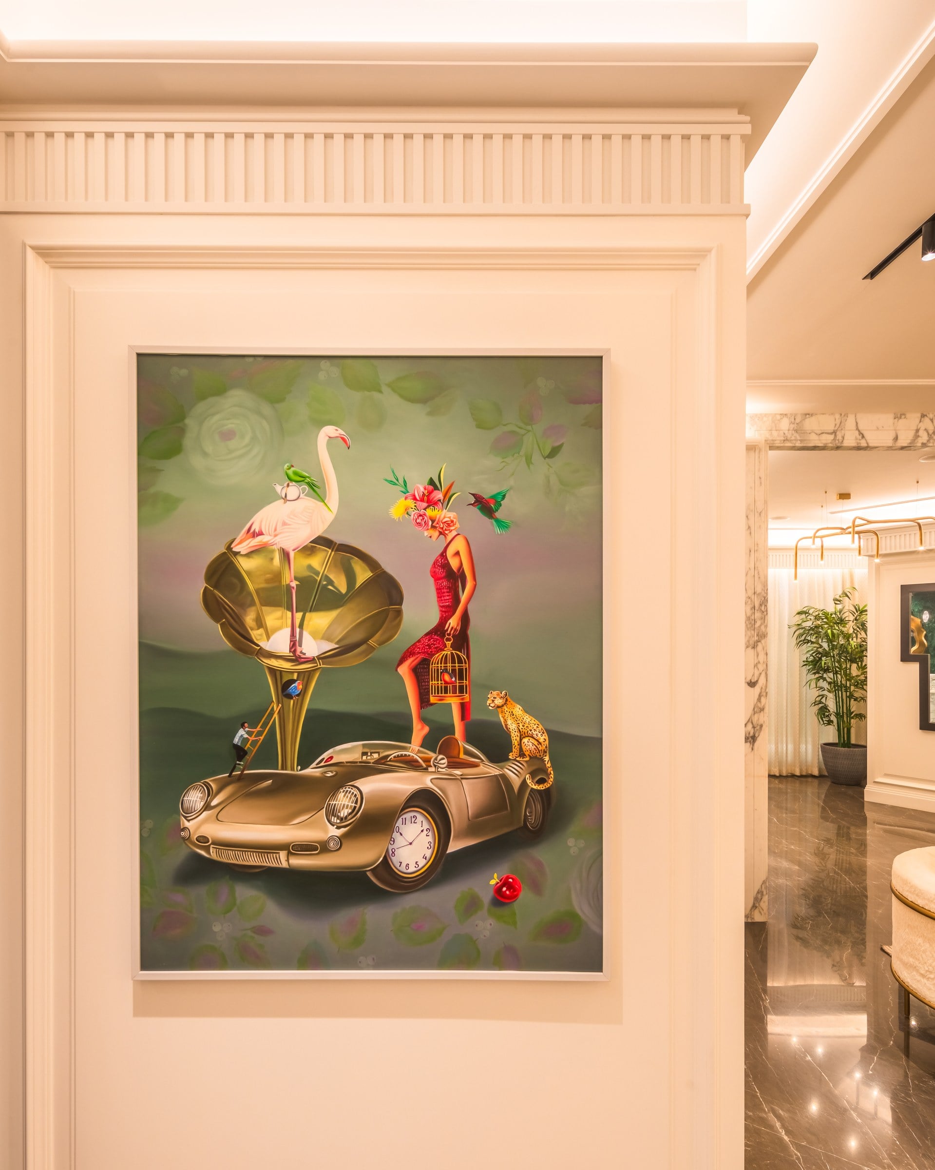 Artwork in the entrance gallery of the show residence at The Imperial i