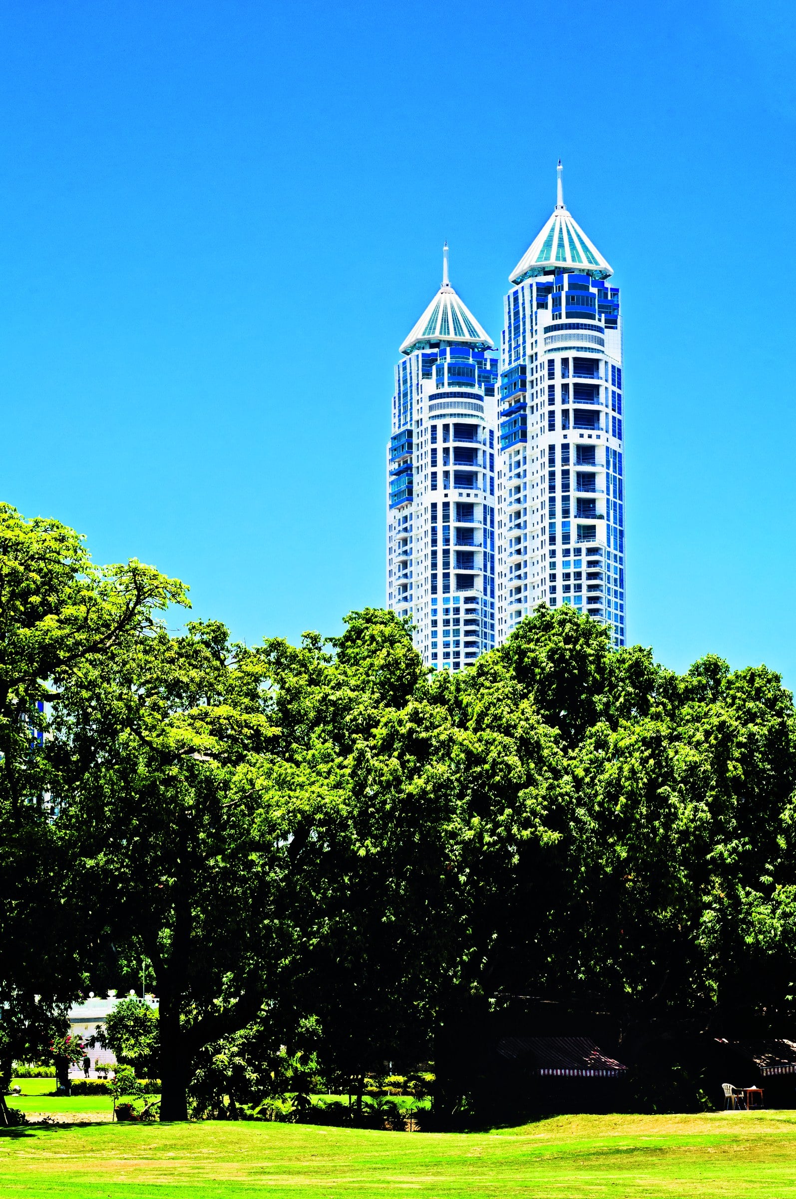 Twin Imperial Towers from street level